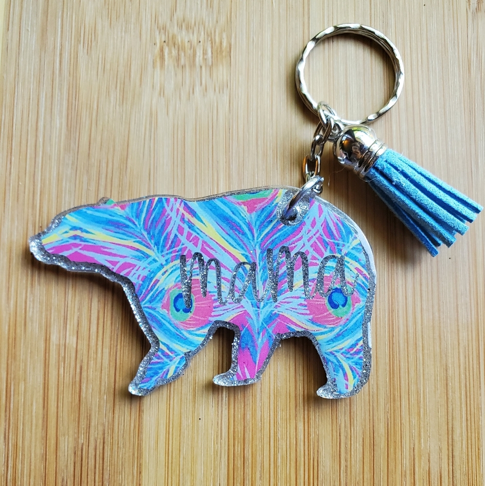 Mama bear keychain